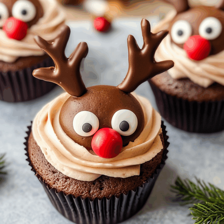 Delightful Reindeer Cupcakes for the Holidays