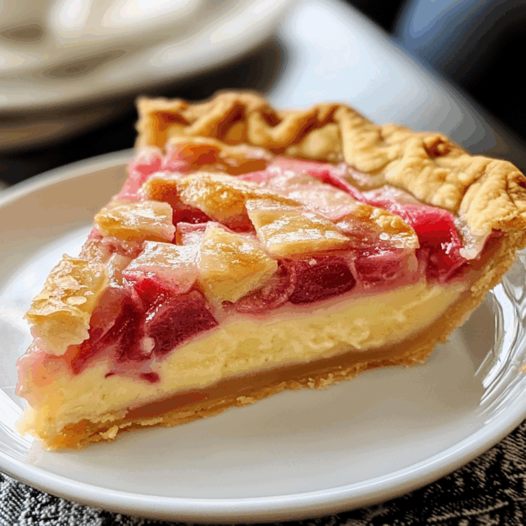 Irresistible Rhubarb Custard Pie