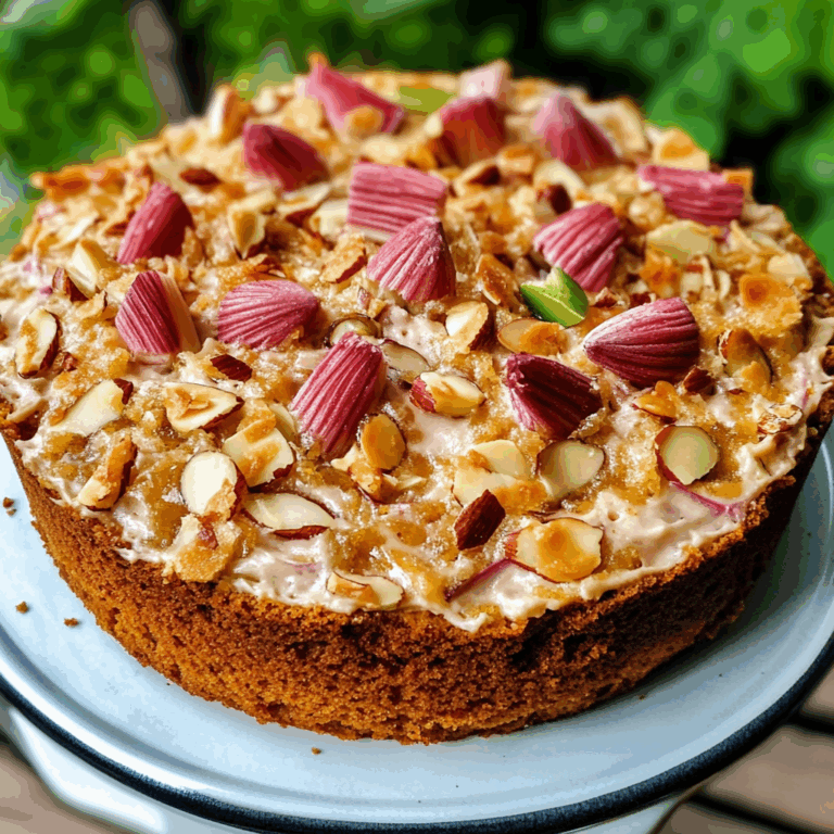 Rhubarb and Almond Cake: A Delightful Spring Treat