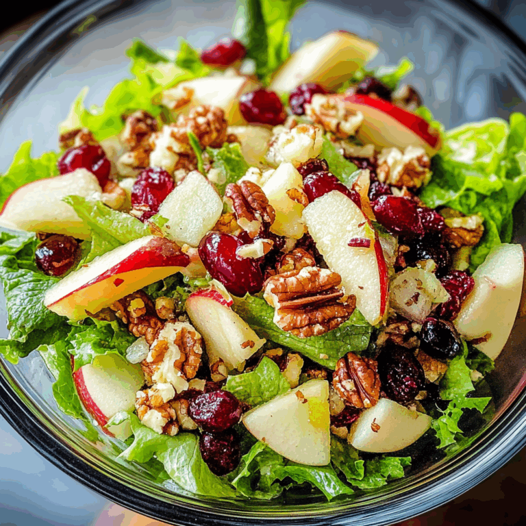 Salad with Apples, Cranberries, and Walnuts: A Delightful Fall Delight