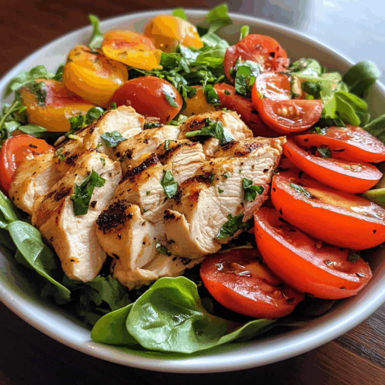 Savory Chicken Salads with Juicy Tomatoes