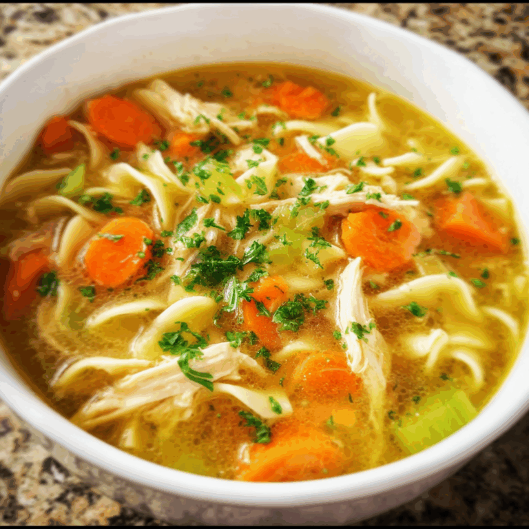 Comforting Chicken Noodle Soup with Carrots