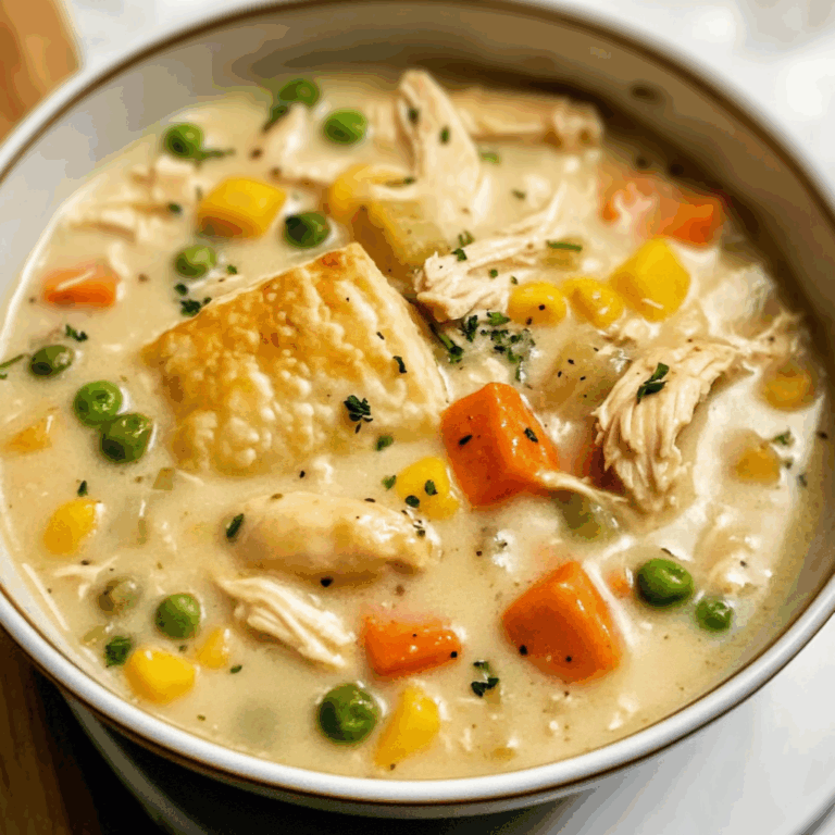 Creamy Chicken Pot Pie Soup: Cozy Comfort in a Bowl