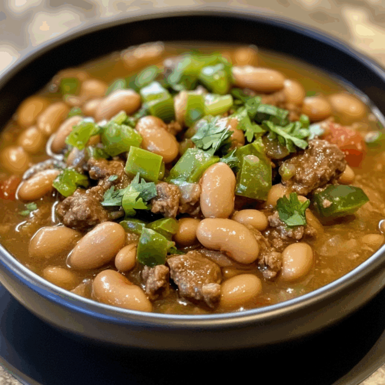 Slow Cooker Pinto Beans with Green Chile and Beef